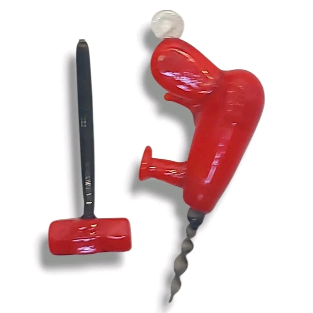 Hand Blown Glass‎ Christmas Ornaments Drill & Hammer Dad Tools